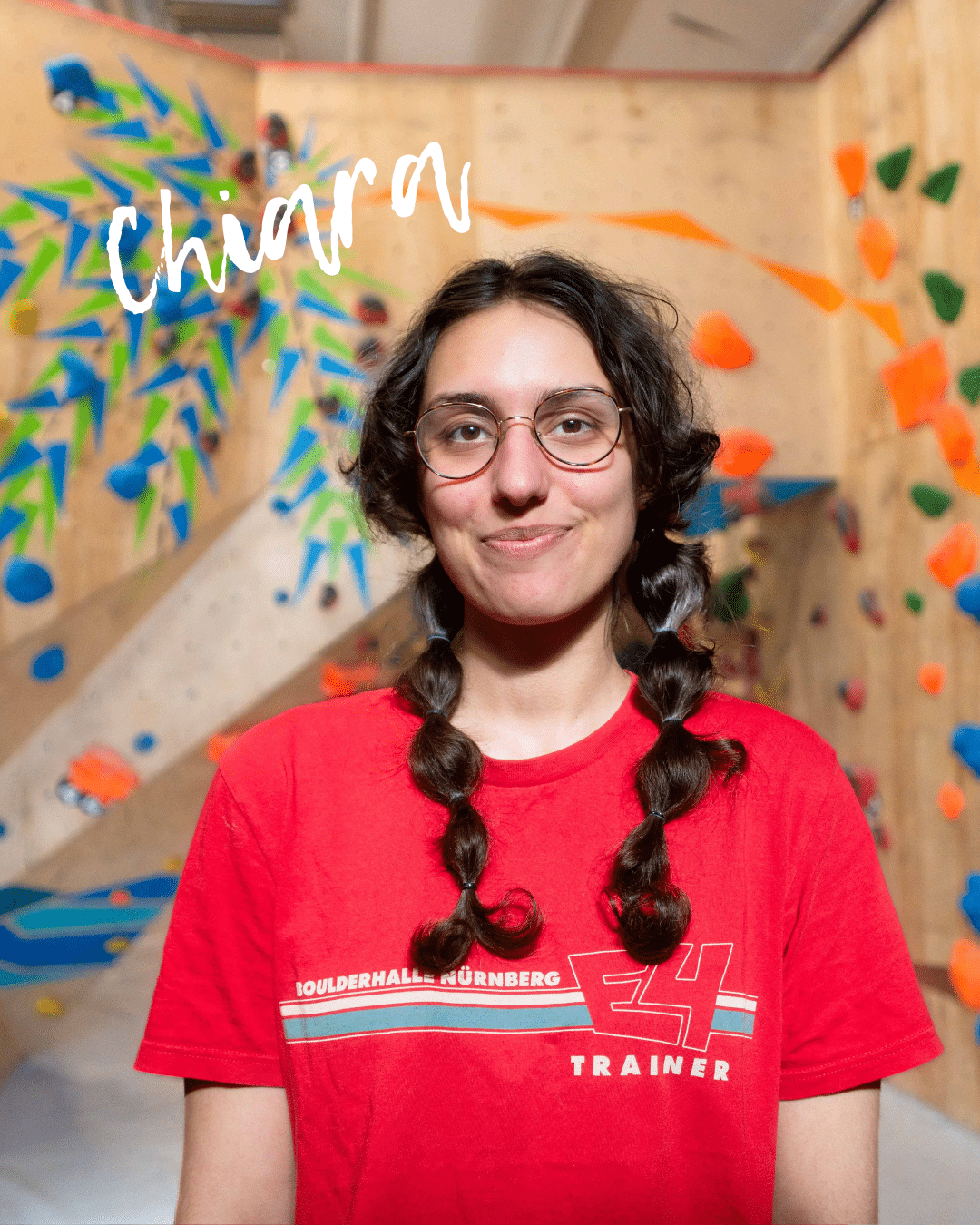 Trainerin Chiara für Kindertraining von der Boulderhalle E4
